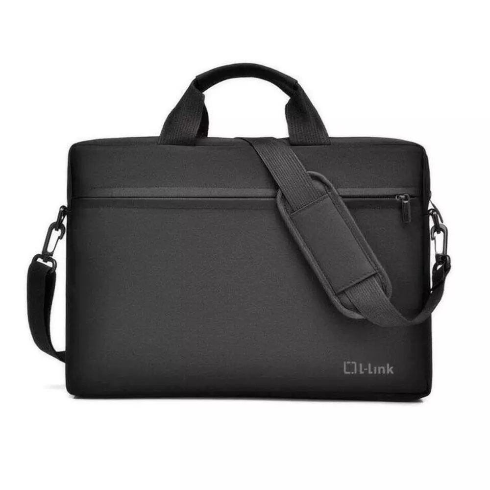 Maletin portatil L-Link Hasta 14" / Bolsillo frontal / Impermeable / Negro / LL-B036-14