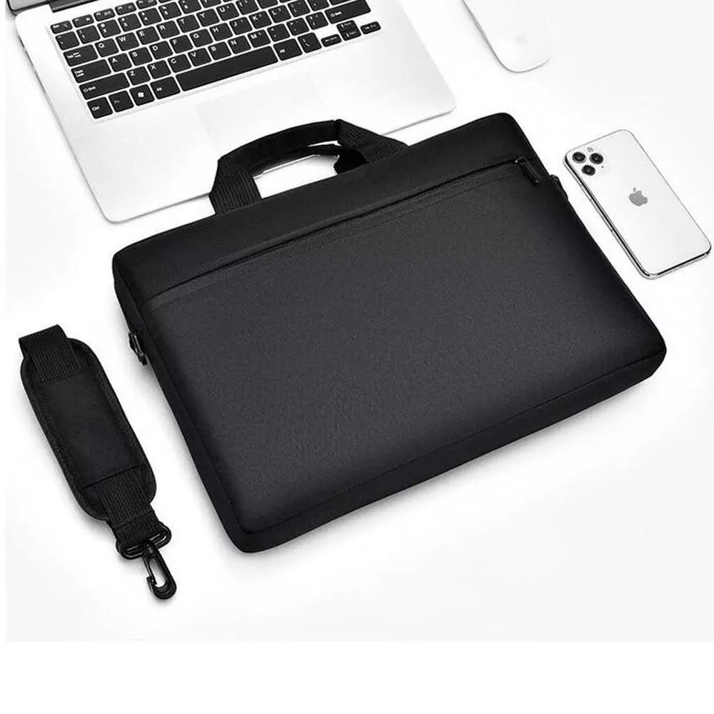 Maletin portatil L-Link Hasta 15.6" / Bolsillo frontal / Impermeable / Negro / LL-B036-15.6