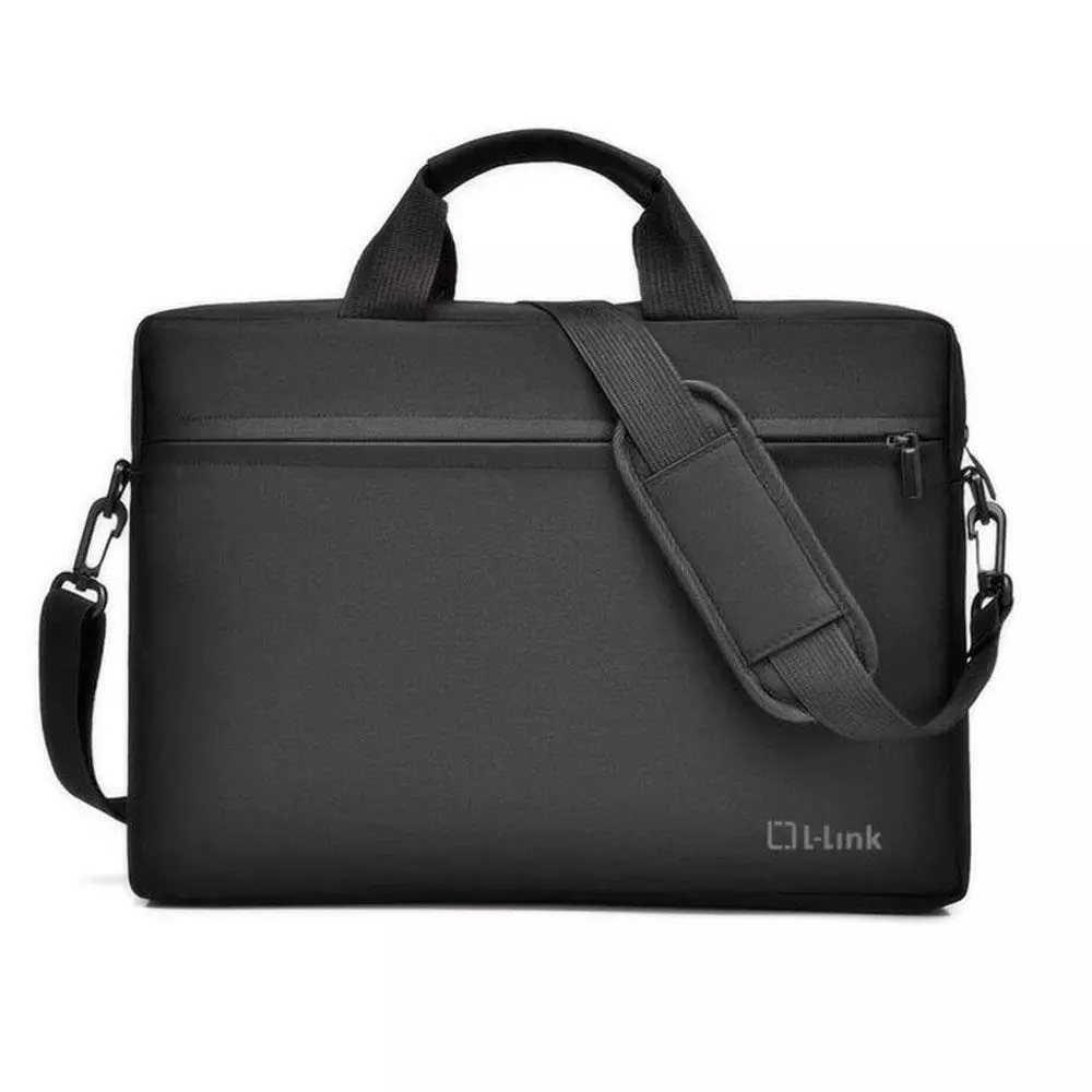 Maletin portatil L-Link Hasta 15.6" / Bolsillo frontal / Impermeable / Negro / LL-B036-15.6