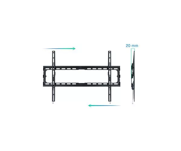 Soporte Tv de 37" a 80" / Max 45Kg. / Vesa 600x400 / Negro / Tooq LP1080F-B