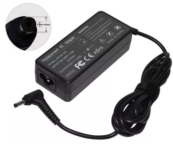 Cargador para port&aacute;til Lenovo 65W 20V 3.25A 4.0 mm x 1.7 mm