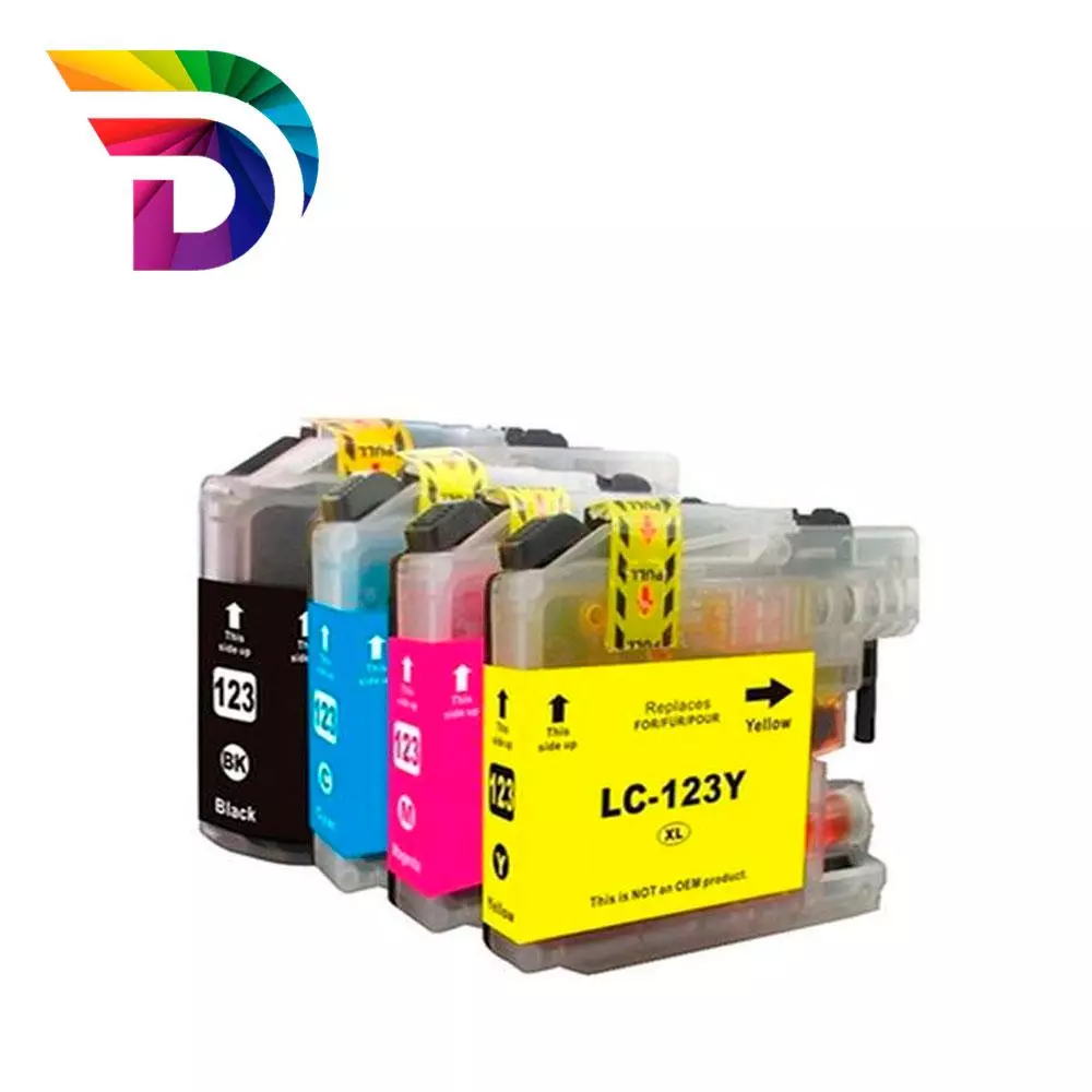 Tinta compatible Dayma para BROTHER LC123 Amarillo 600 pag.