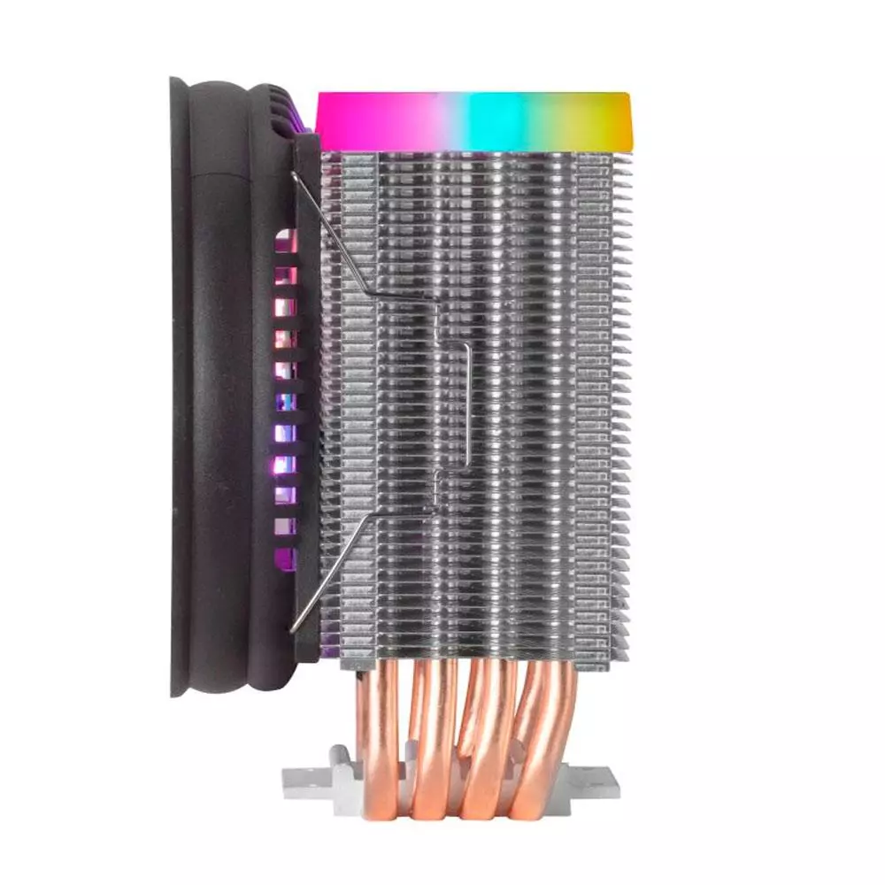 &divide; Ventilador con disipador para cpu mars gaming mcpu44 black iluminacion dual argb 4 heatpipes disipad