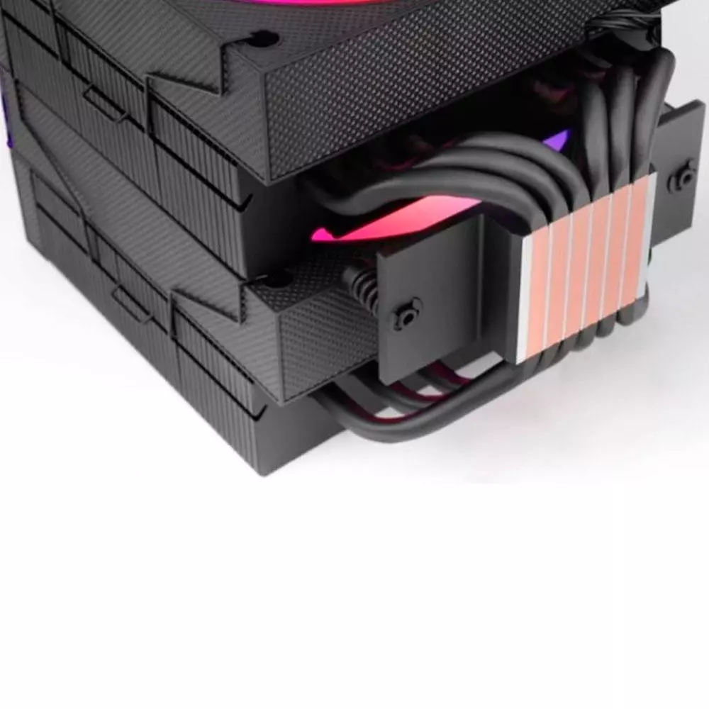 Ventilador CPU con disipador Mars Gaming MCPUX26 Negro / 6 heatpipes / ARGB / 2x Fan 120mm / TDP 300W / MCPUX26