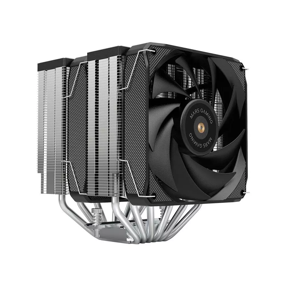 Ventilador CPU con disipador Mars Gaming MCPU-XU6 / 6 heatpipes / Fan 120mm / TDP 350W / Negra