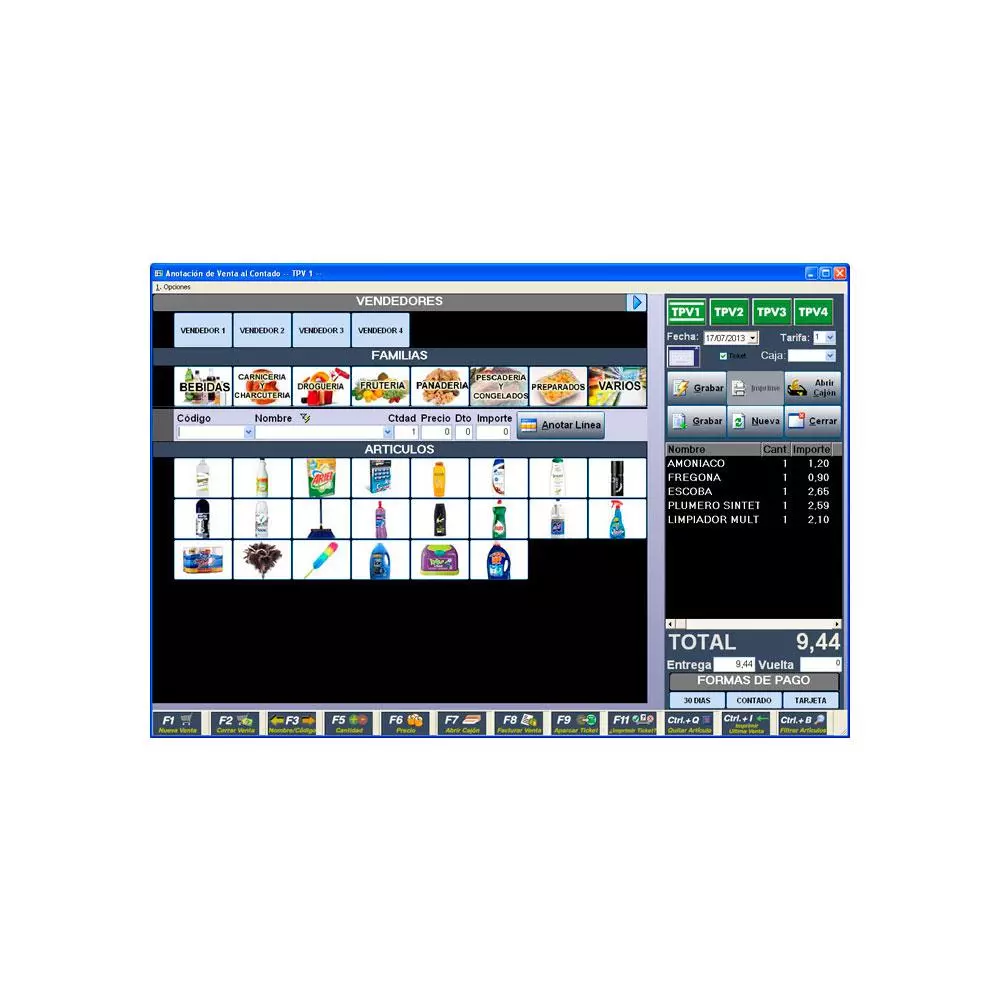 Software Programa de Gesti&oacute;n Especifica MERCASOF para SUPERMERCADOS