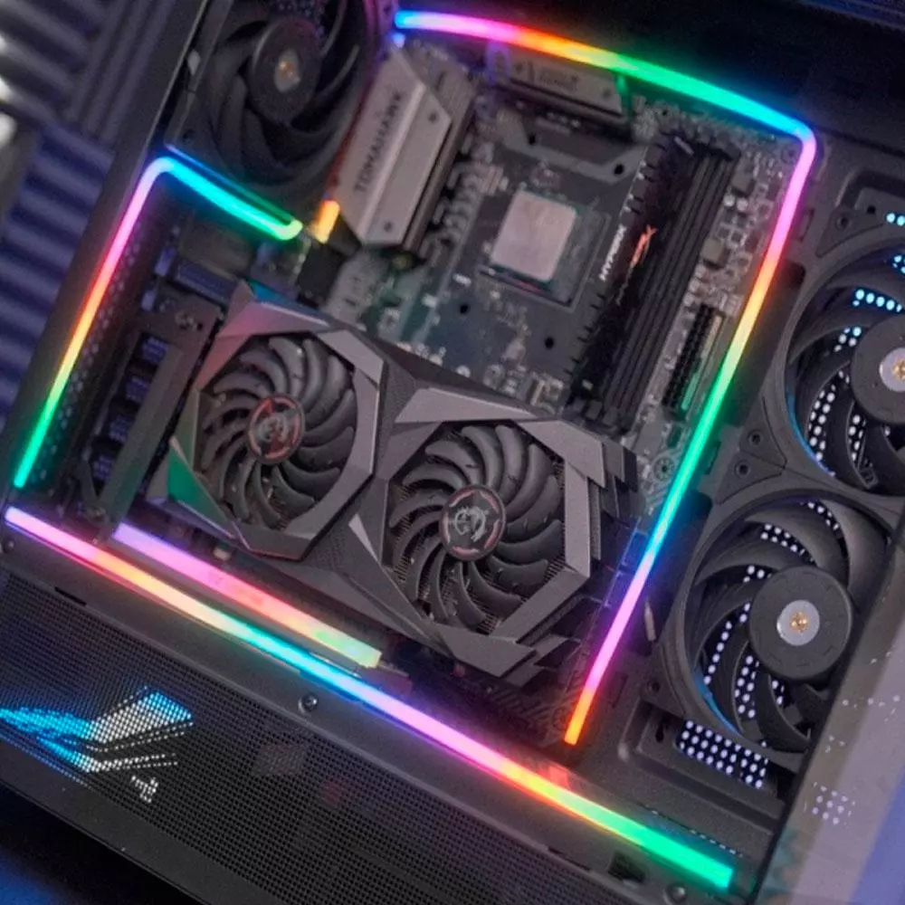 Tira de Luces Led Mars Gaming / 400mm / Pack 2 uds / ARGB personalizado / Montaje versatil / Compatible 5V 3 Pin / MLT-TWO
