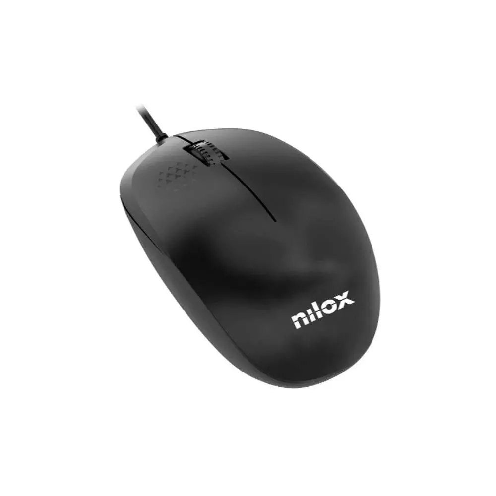 Raton Usb Nilox / 1200 Dpi / 3 botones / Rueda de desplazamiento / Negro / MOUSB1012