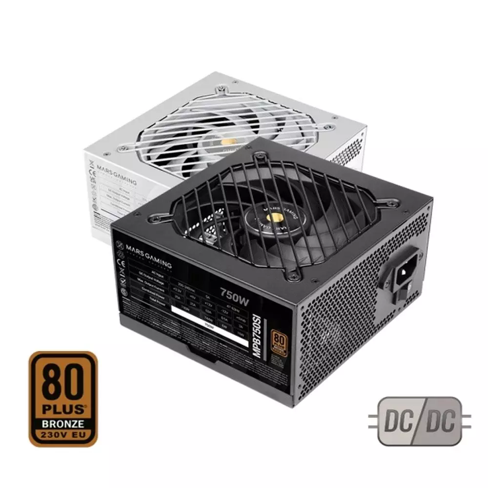 &divide; Fuente de alimentacion mars gaming 750w mpb750si extreme silence 80 plus bronze negro