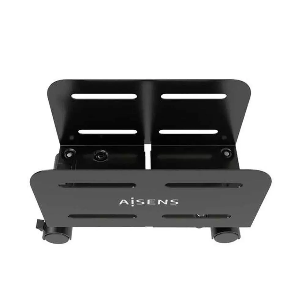 Soporte cpu con ruedas ajustable Aisens / Acero / Negro / MPC06-207