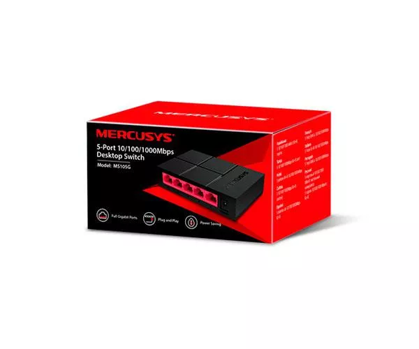 Switch 5p 10/100/1000 gigabit Mercusys / MS105G