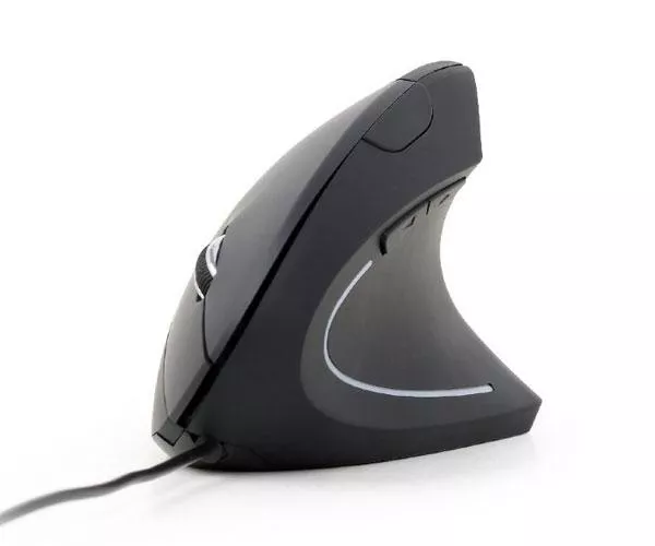 Raton &oacute;ptico USB Ergonomico vertical Gembird / 6 Botones / 3200 Dpi / Negro  MUS-ERGO-01