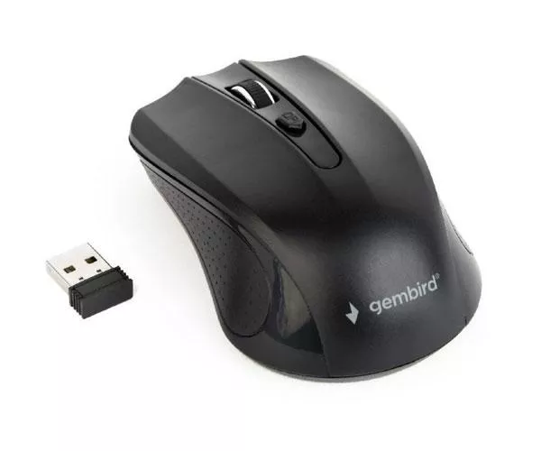 Raton &oacute;ptico inalambrico Gembird / 4 Botones / 1600 Dpi / Negro / Musw-4b-04