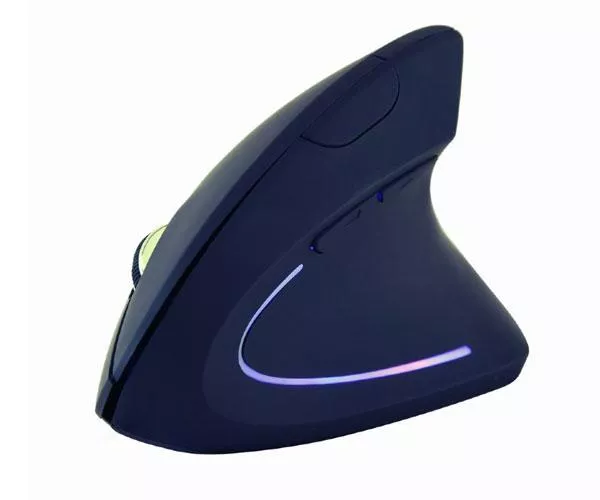 Raton &oacute;ptico inalambrico ergonomico vertical Gembird / 6 Botones / Negro / MUSW-ERGO-01