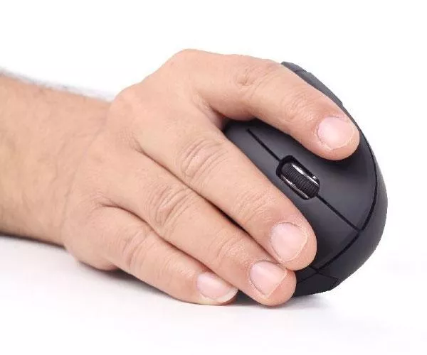 Raton &oacute;ptico inalambrico ergonomico vertical Gembird / 6 Botones / Negro / MUSW-ERGO-01