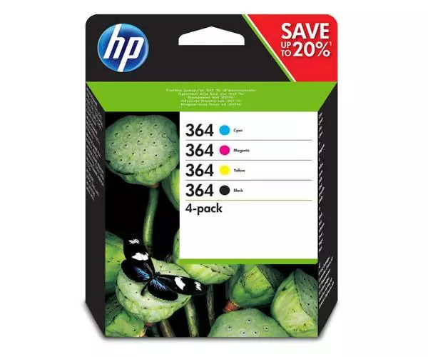 Tinta Original Hp pack n364  negro / cian / magenta /amarillo - n9j73ae