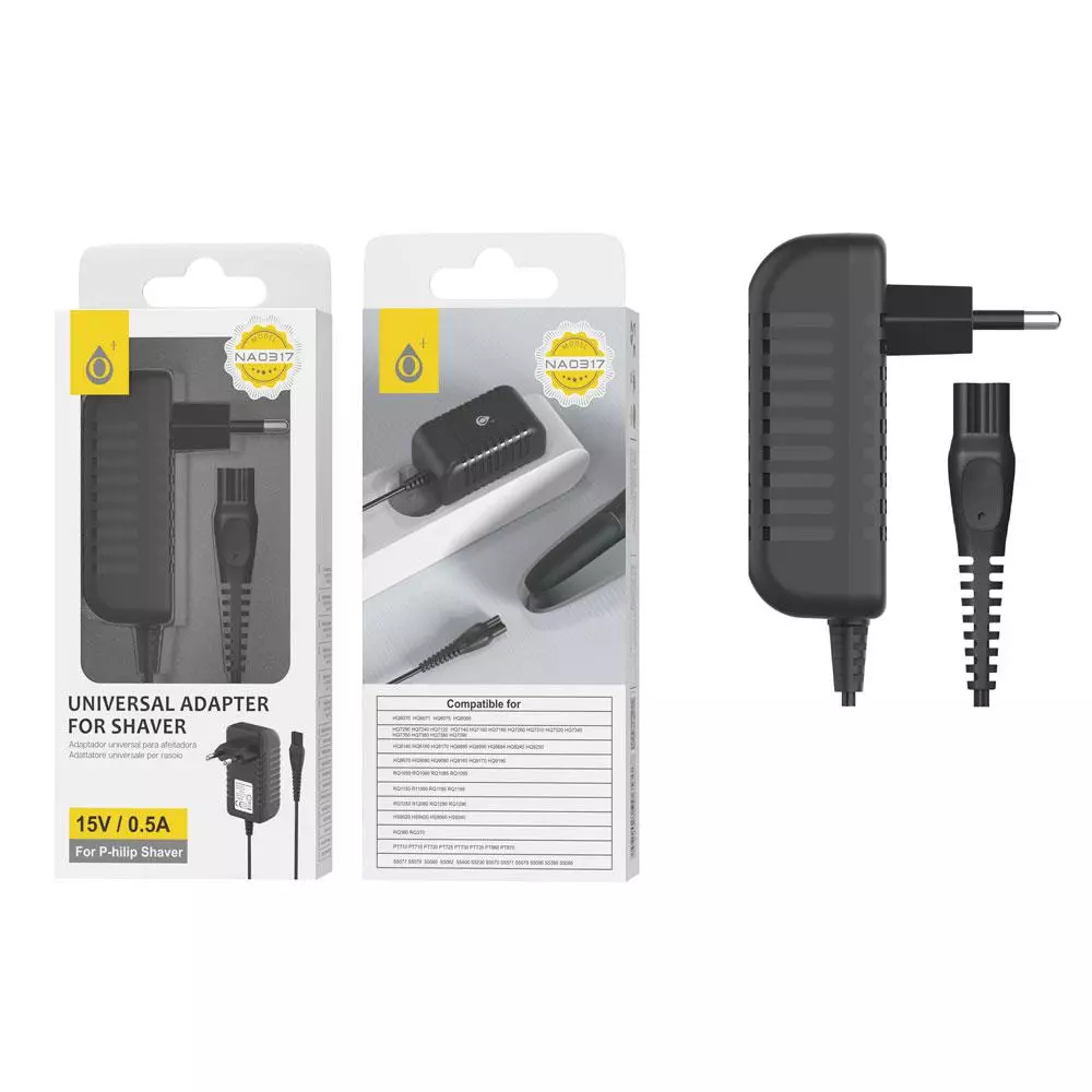 Cargador universal para afeitadora Philips 15V 0.5A / NA0317  / 2003172 / One +