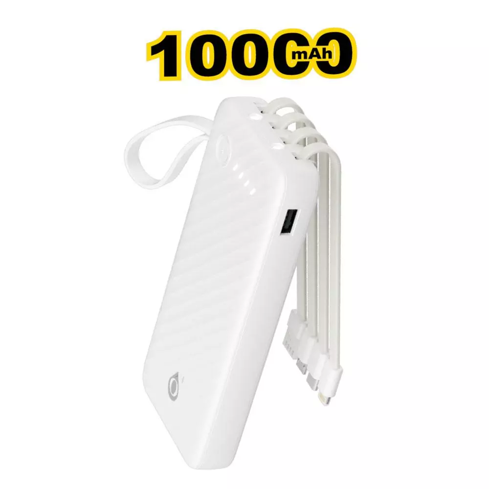PowerBank ND2071 Type-C / 10000 mah / 1xType-c / MicroUsb / Usb / Blanco / ONE+