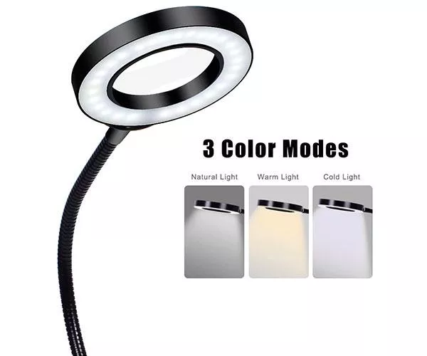 Soporte Soldadura Newacalox / 4 Brazos / Lampara Led con lupa