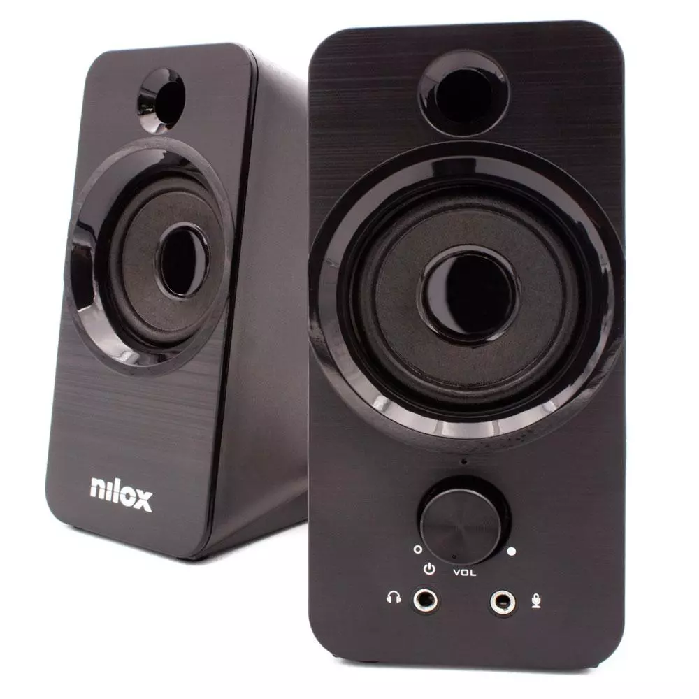 Altavoces 2.0 Pc Nilox  / Usb / Control de Volumen / 6w (2x3w) / Negro / NXAPC02
