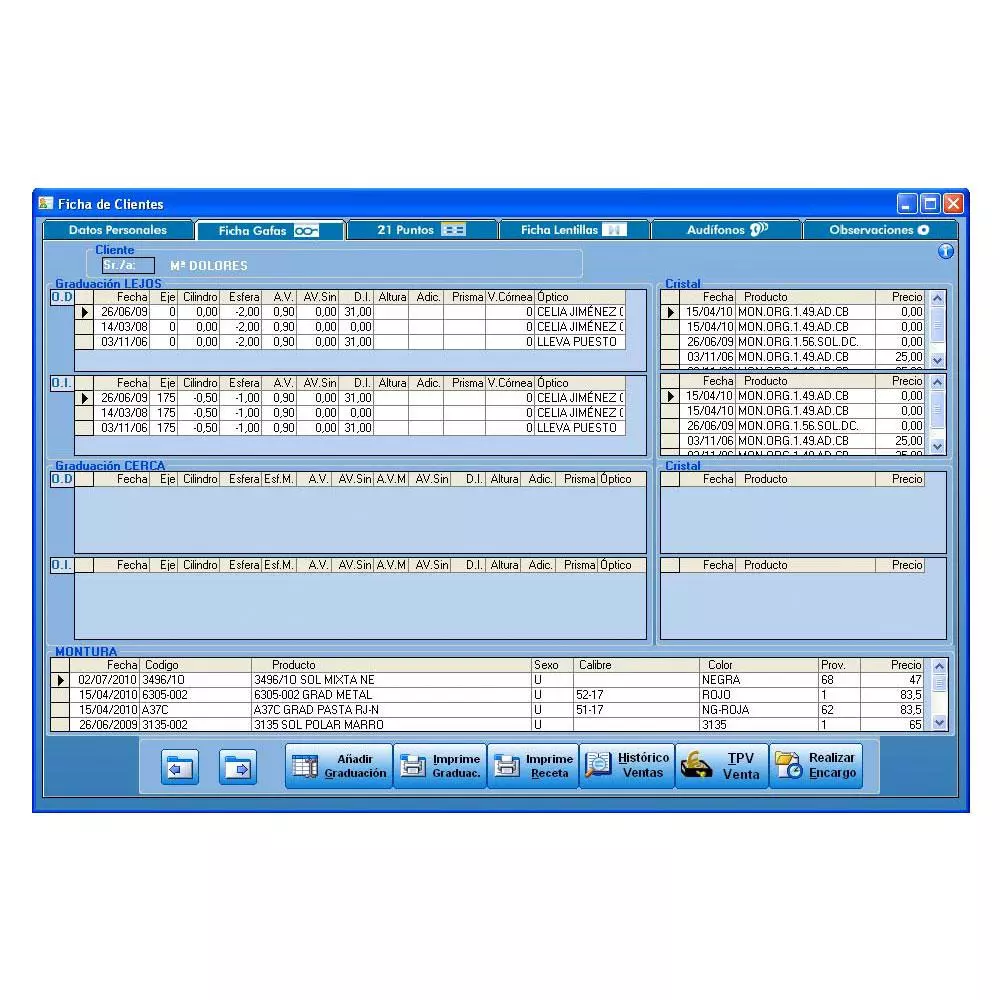 Software Programa de Gesti&oacute;n Especifica OPTISOF para OPTICAS