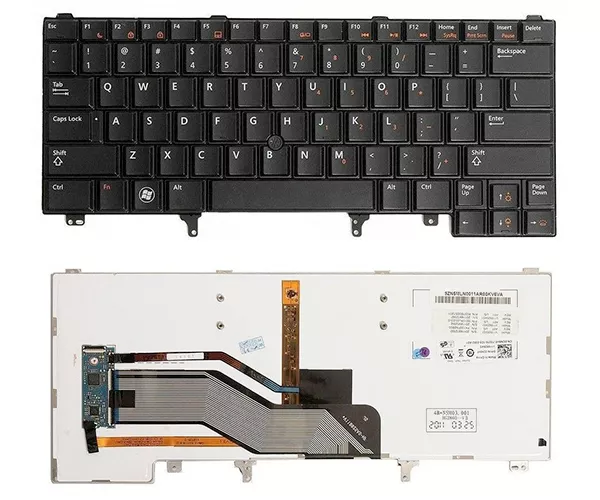 Teclado para port&aacute;til Ocasi&oacute;n Dell latitude e6420 / e5420 / e6320 / 6430 / Poinstick / negro ingl&eacute;s + pegatina castellano