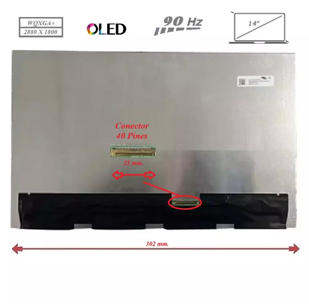 Pantalla para port&aacute;til OLED 14" Slim 40 Pines