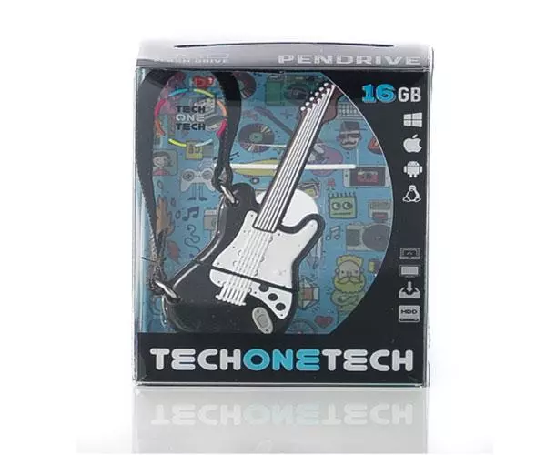 Pendrive Tech One Tech USB 2.0 / 32Gb / Guitarra Black & White / TEC5138-32