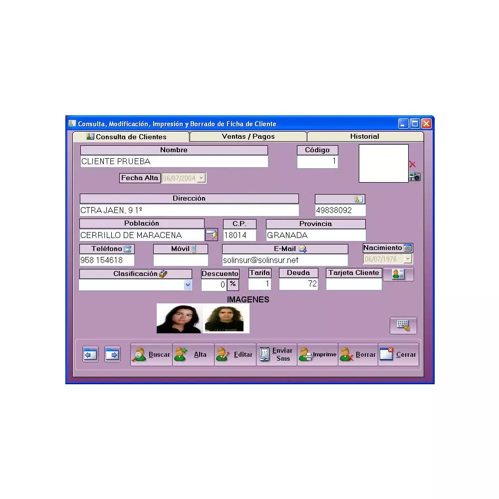 Software Programa de Gesti&oacute;n Especifica PELUGES para PELUQUERIAS