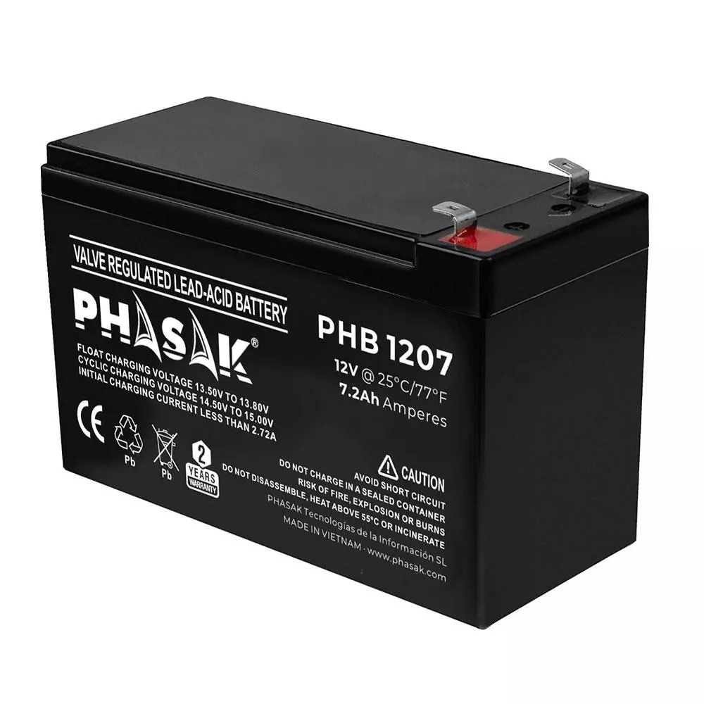Bateria PHASAK para Sais 7.2ah 12v / PHB 1207