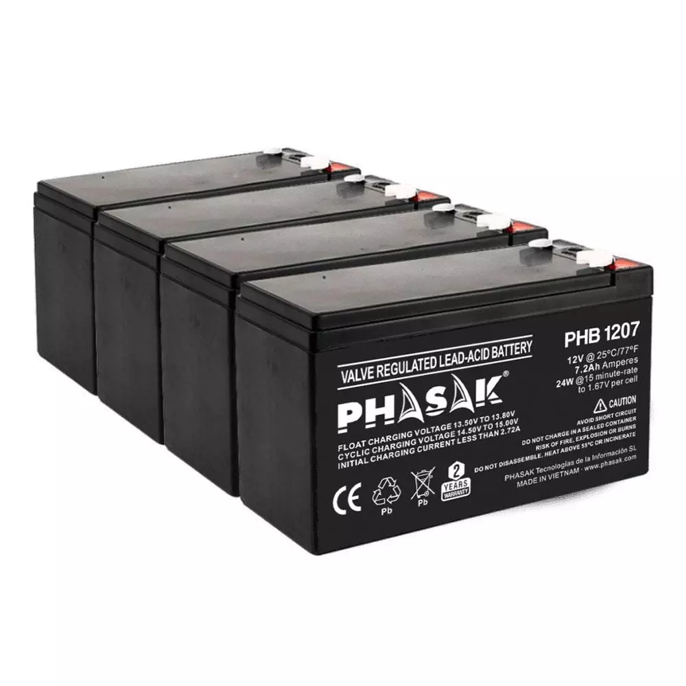 Bateria PHASAK para Sais 7.2ah 12v / PHB 1207