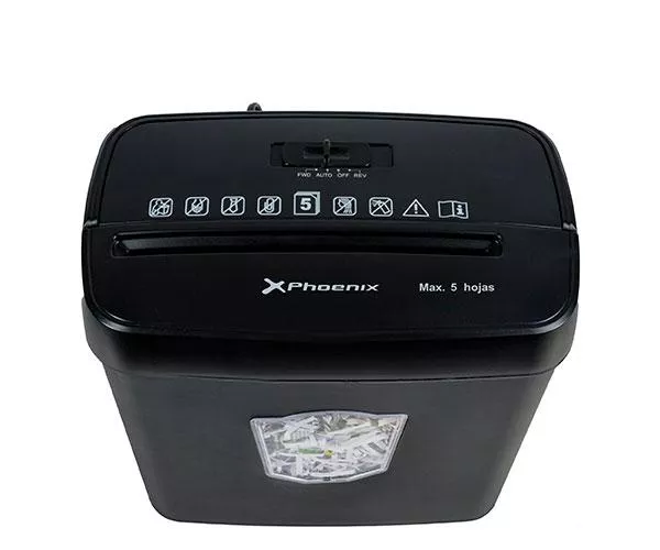 Destructora documentos Phoenix PHCROSSCUT-P / 12 litros / 5 hojas a la vez corte cruzado