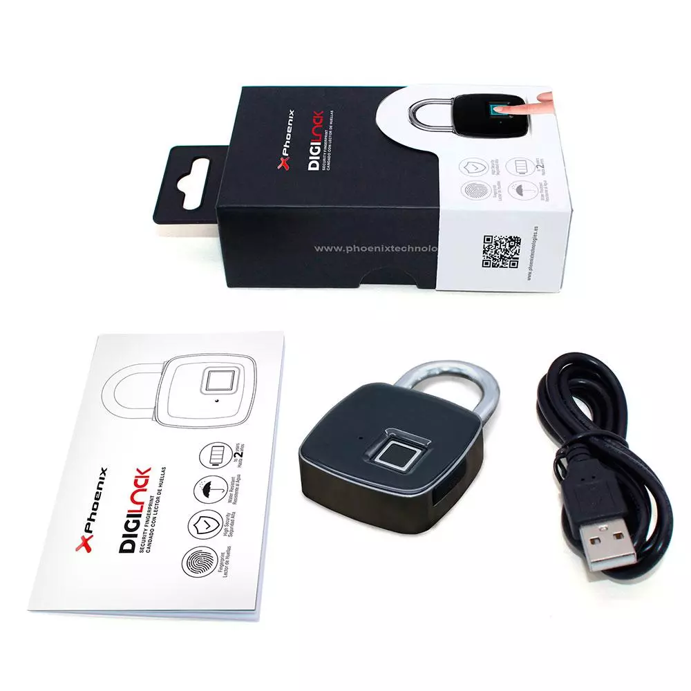 Candado de seguridad / Huella Dactilar / Hasta 10 personas / IP65 / uso exterior / PHDIGILOCK