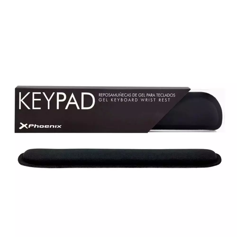 Reposamu&ntilde;ecas de gel para teclado Keypad Phoenix / Ergon&oacute;mica / Espuma efecto memoria / Alta densidad / Negro / PHKEYPAD