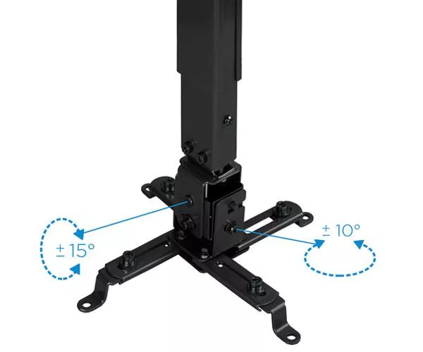 Soporte&nbsp;proyector techo&nbsp;pj2012t-b&nbsp;inclinable Negro