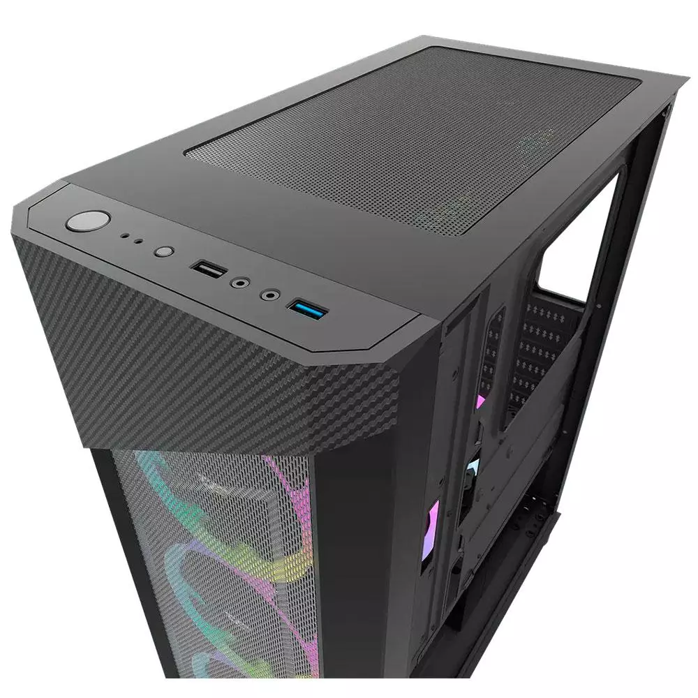 Caja Gaming Darkflash Pollux Negra / ATX / Cristal Templado / Ventiladores NO incluidos