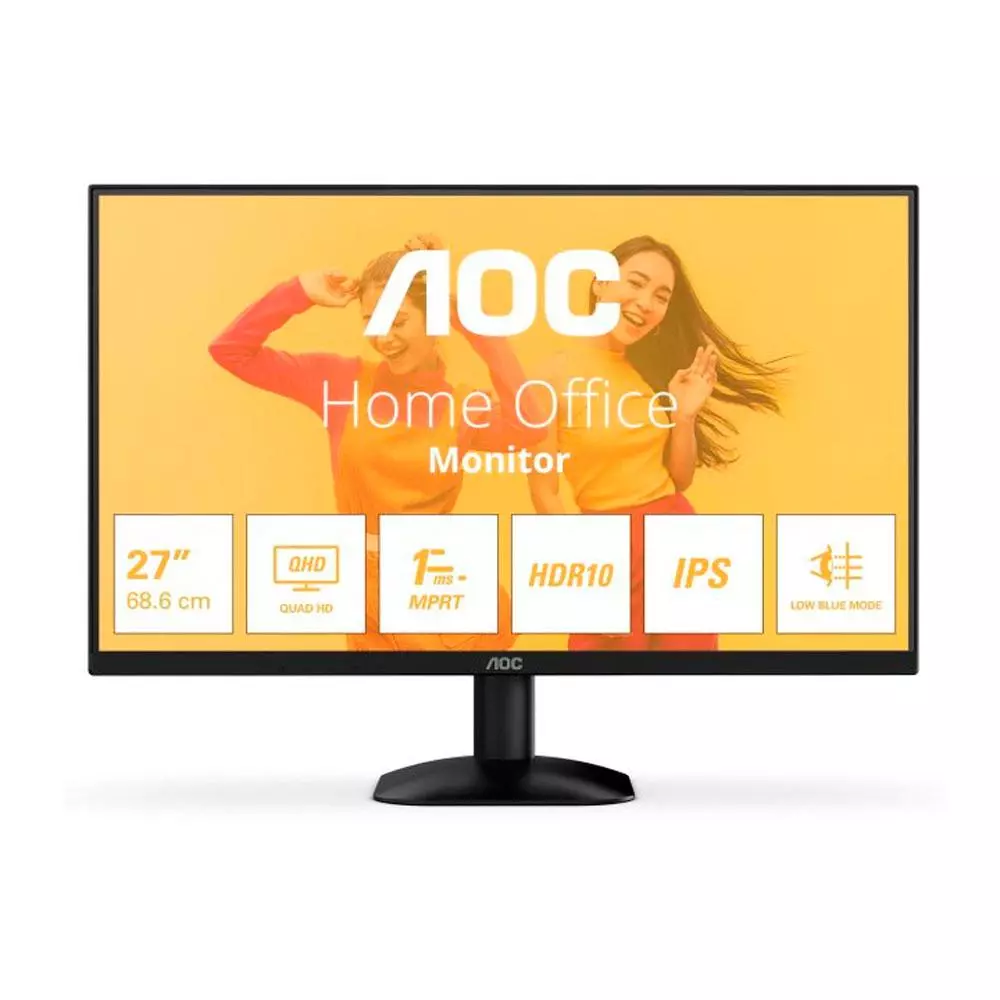 Monitor AOC Q27B35E / 27" / 2K QHD / 75Hz / HDR10 / 1ms / HDMI-DP / Negro