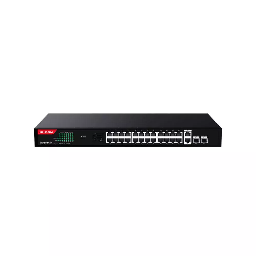 Switch 26p 10/100/1000 Gigabit  IP-COM/ 2 PUERTOS SFP / G1128P-24-410W