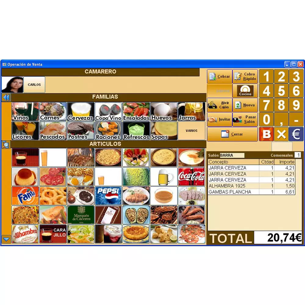 Software Programa de Gesti&oacute;n Hosterleria RESTAGES LITTLE para BARES-RESTAURANTES