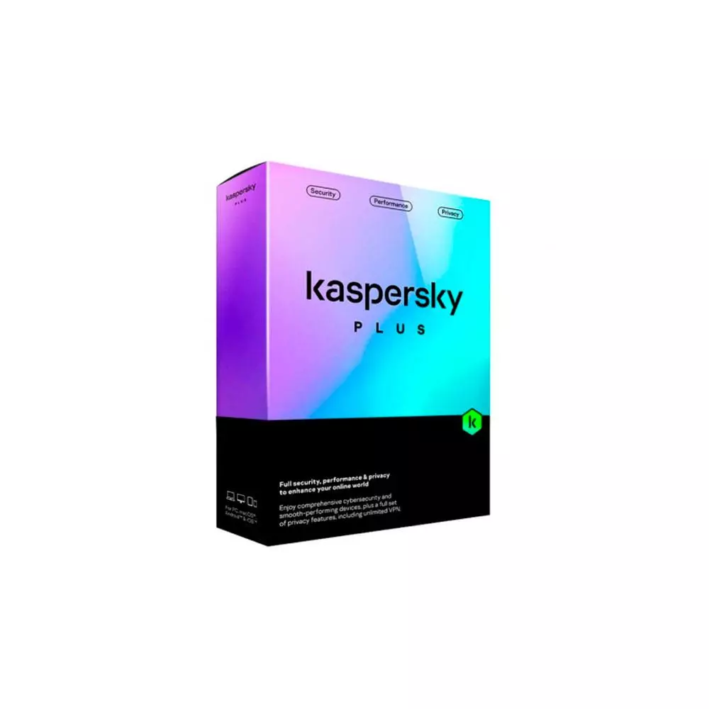 Antivirus Kaspersky Plus / 5 Dispositivos / 1 A&ntilde;o / Caja / KL1042S5EFS-MSB-ES
