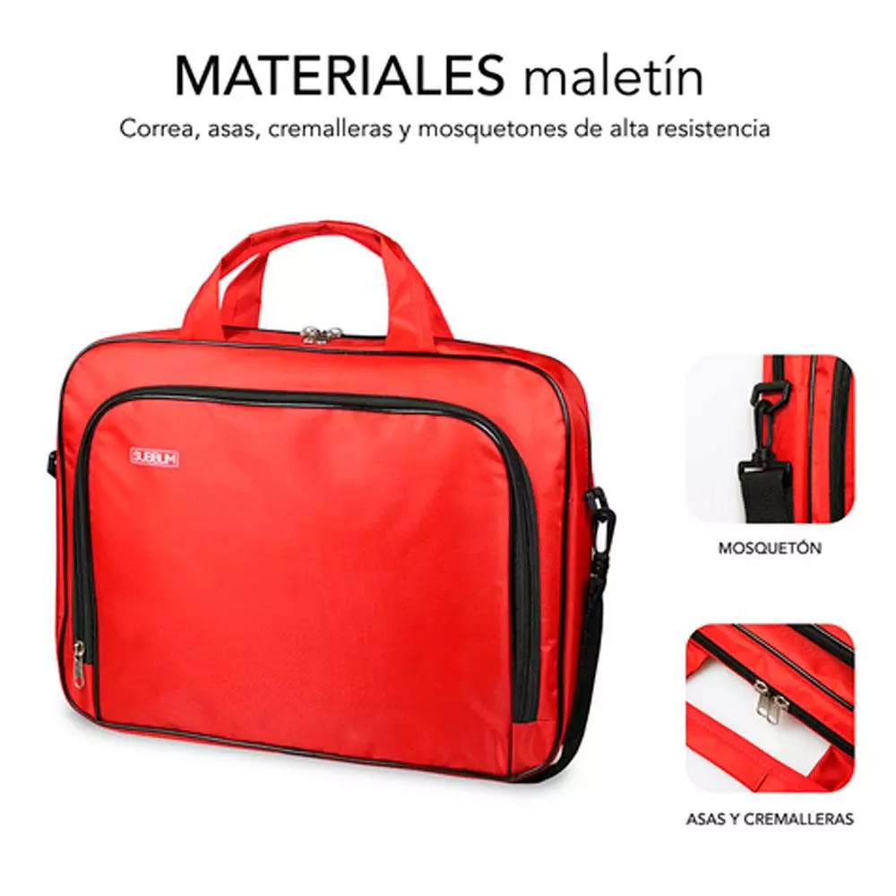Maletin Subblim Oxford hasta 16" / Rojo / SUB-LB-1OLB052