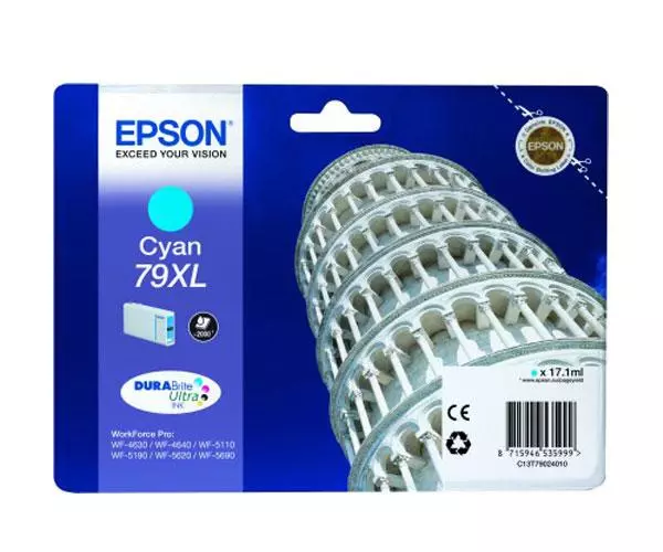 &divide; Tower of pisa cartucho 79xl cian