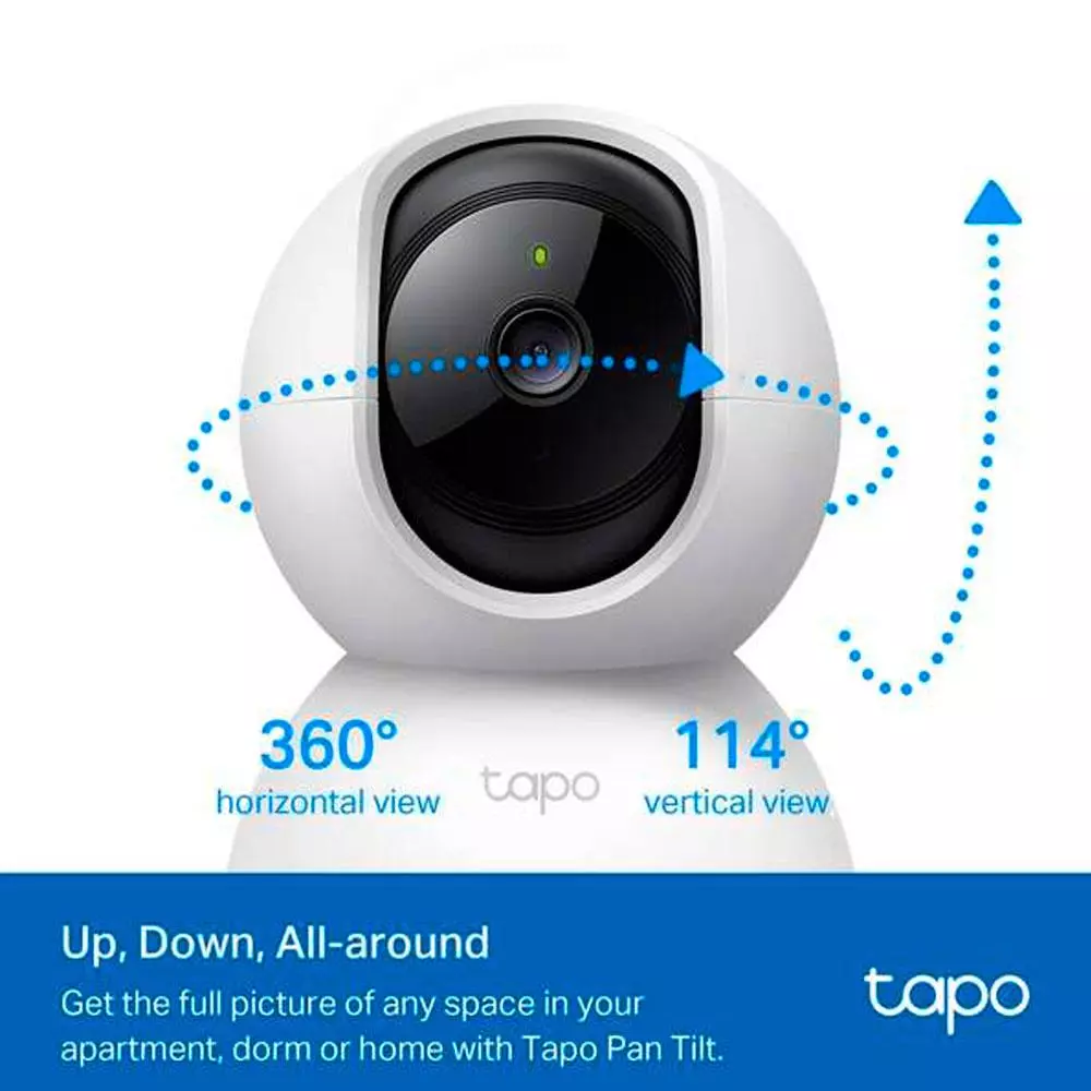 &divide; Camara ip wifi tp-link tapo tc71 pan tilt 2k 3mp 2way audio movimiento 360? h 114? v v.nocturna comp