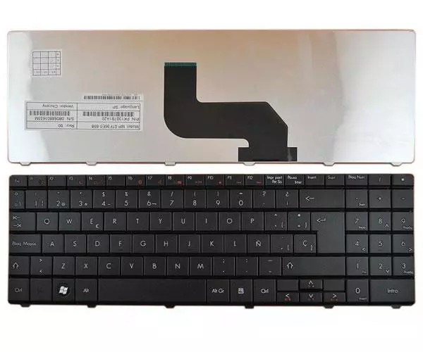 Teclado compatible para port&aacute;til PACKARD BELL lj61 / lj63 / lj65 / lj67 / lj71 / tj66 / tj71 negro
