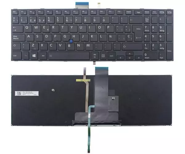 Teclado compatible para port&aacute;til TOSHIBA Satellite Pro R50-c / Retroiluminado