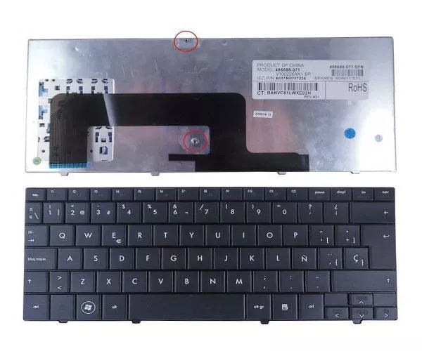 Teclado compatible para port&aacute;til HP Mini 700 / Mini 1000/ 1100 / 1010 / 1030  negro