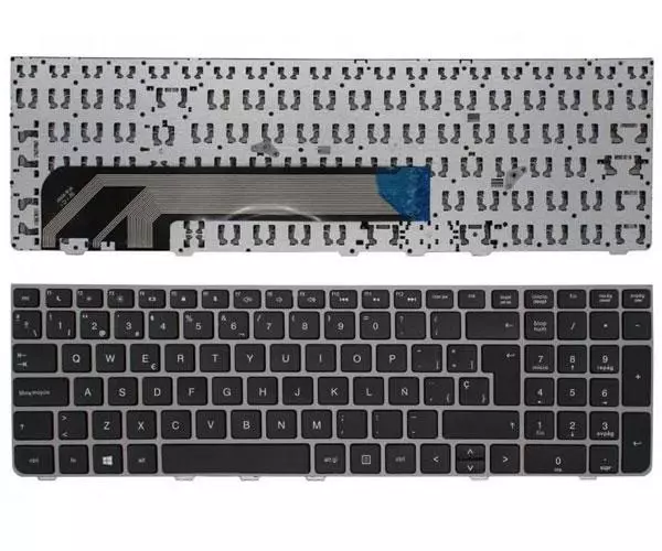 Teclado compatible para port&aacute;til HP Probook 4530s / 4535s / 4545s / 4730s Negro / Marco Plata