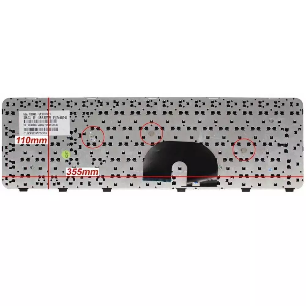 Teclado compatible para port&aacute;til HP dv6-6000 / dv6-6100 / dv6-6200 series negro