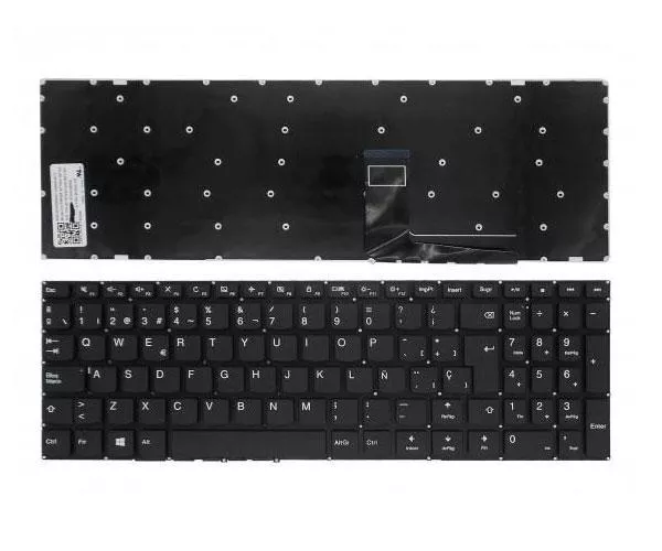 Teclado compatible para port&aacute;til LENOVO V110-15iap / V110-15ast / V110-15ikb / V110-15isk / 5cb0l78380v2 / Sin marco / Retroiluminado
