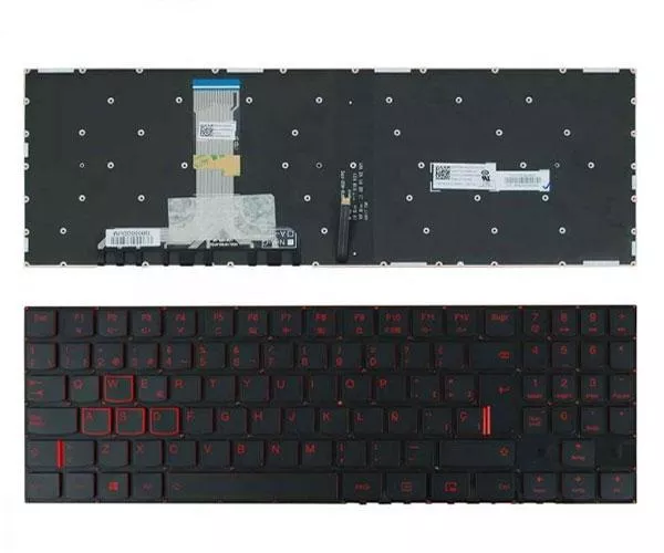 Teclado compatible para port&aacute;til LENOVO Y520 / Y530 / Y540 / R720 / R520-15ikb / Retroiluminado en rojo
